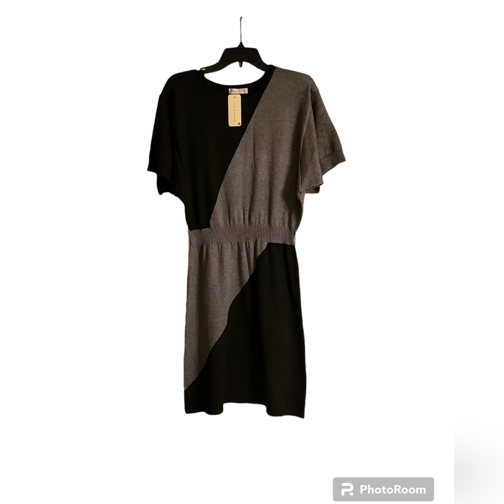 Jon & Anna Gray and Black Casual Mini Dress XL